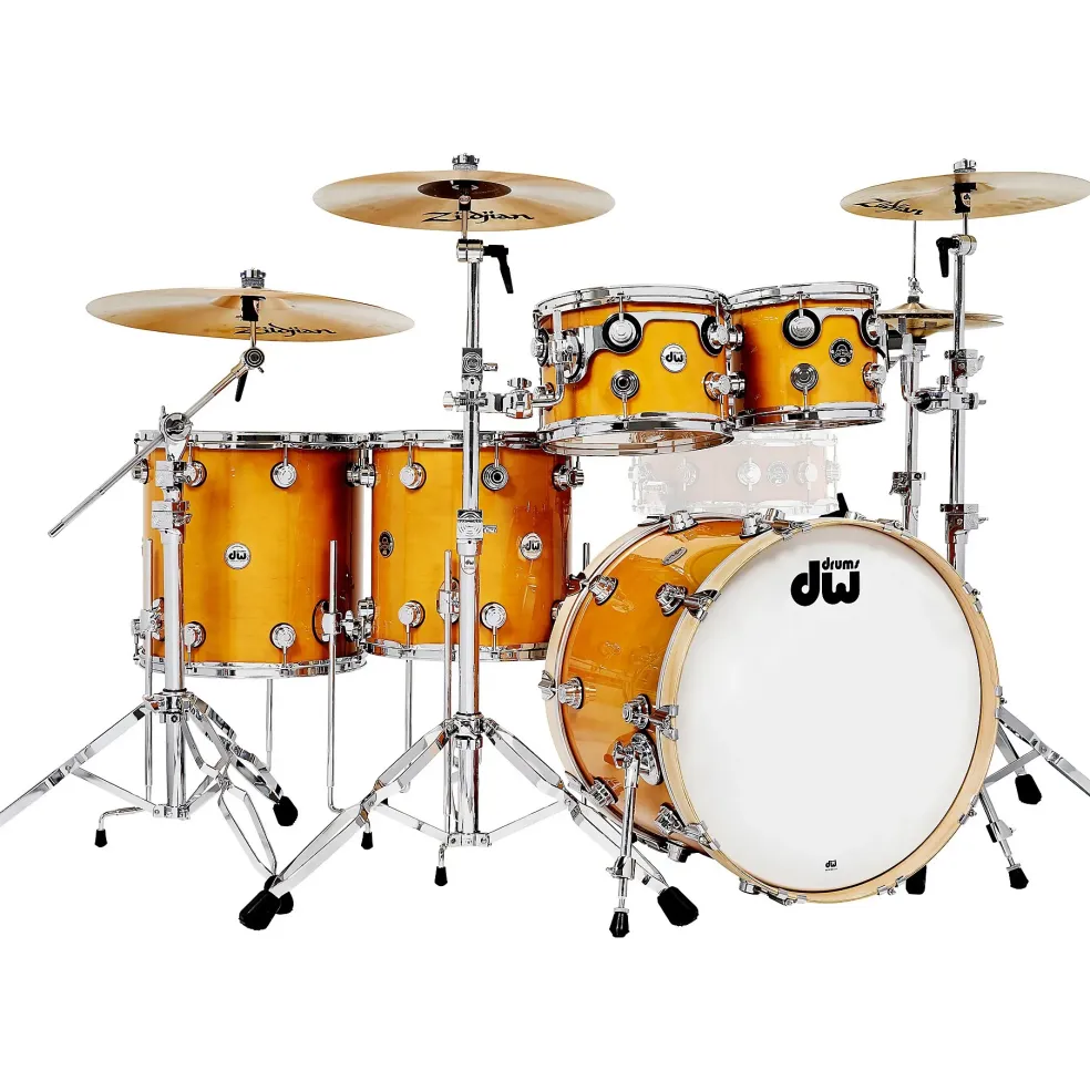 DW 5-Piece Collector's Series Santa Monica Shell Pack With Chrome Hardware Butterscotch