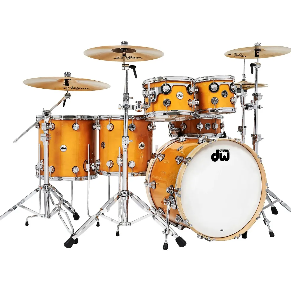 DW 6-Piece Collector's Series Santa Monica Shell Pack With Chrome Hardware Butterscotch