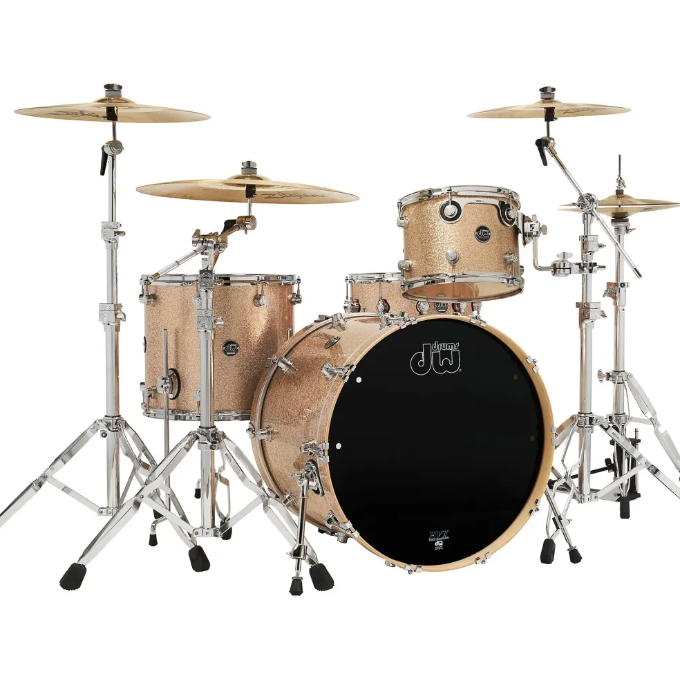 DW 5-Piece Performance Series Shell Pack with 22 in. Bass Drum and Snare Bermuda Sparkle