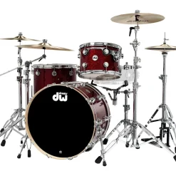 DW SSC Collector's Series 3-Piece FinishPly Shell Pack With Chrome Hardware Ruby Glass