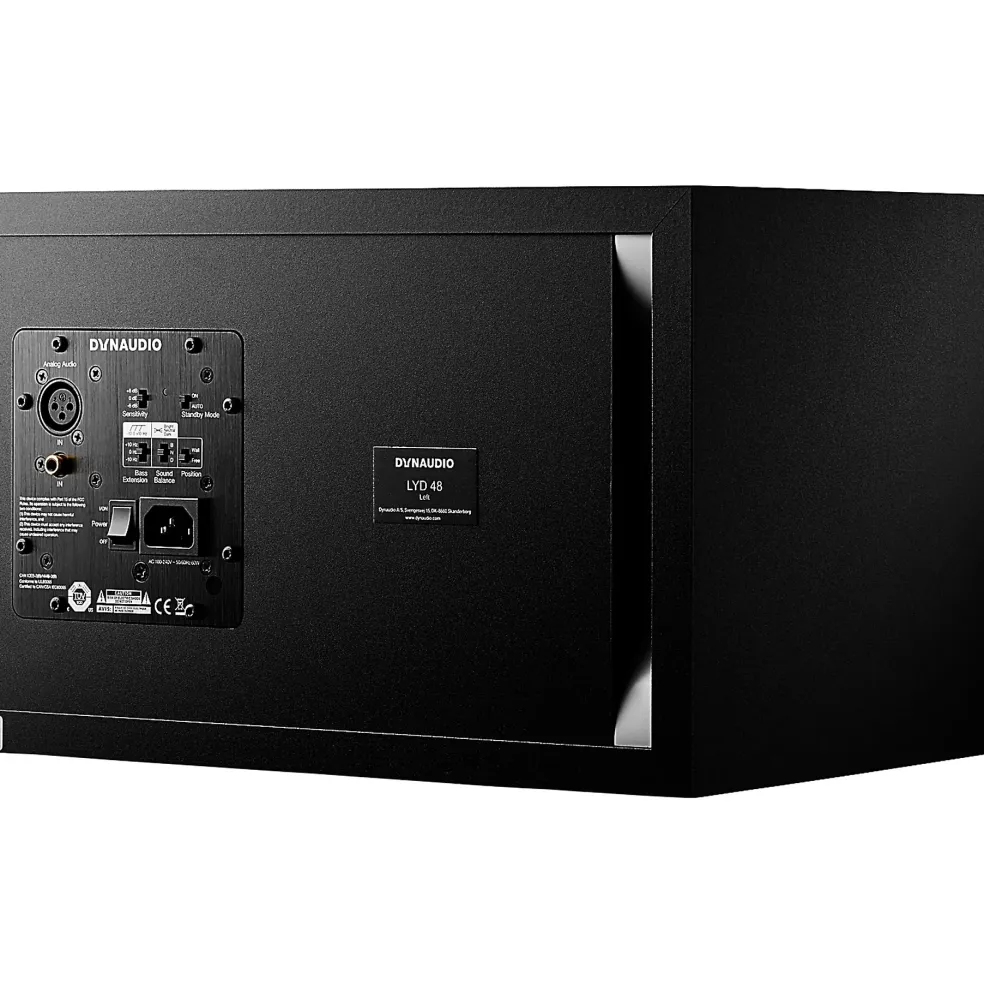 Dynaudio LYD 48 3-Way Powered Studio Monitor (Each), White Left