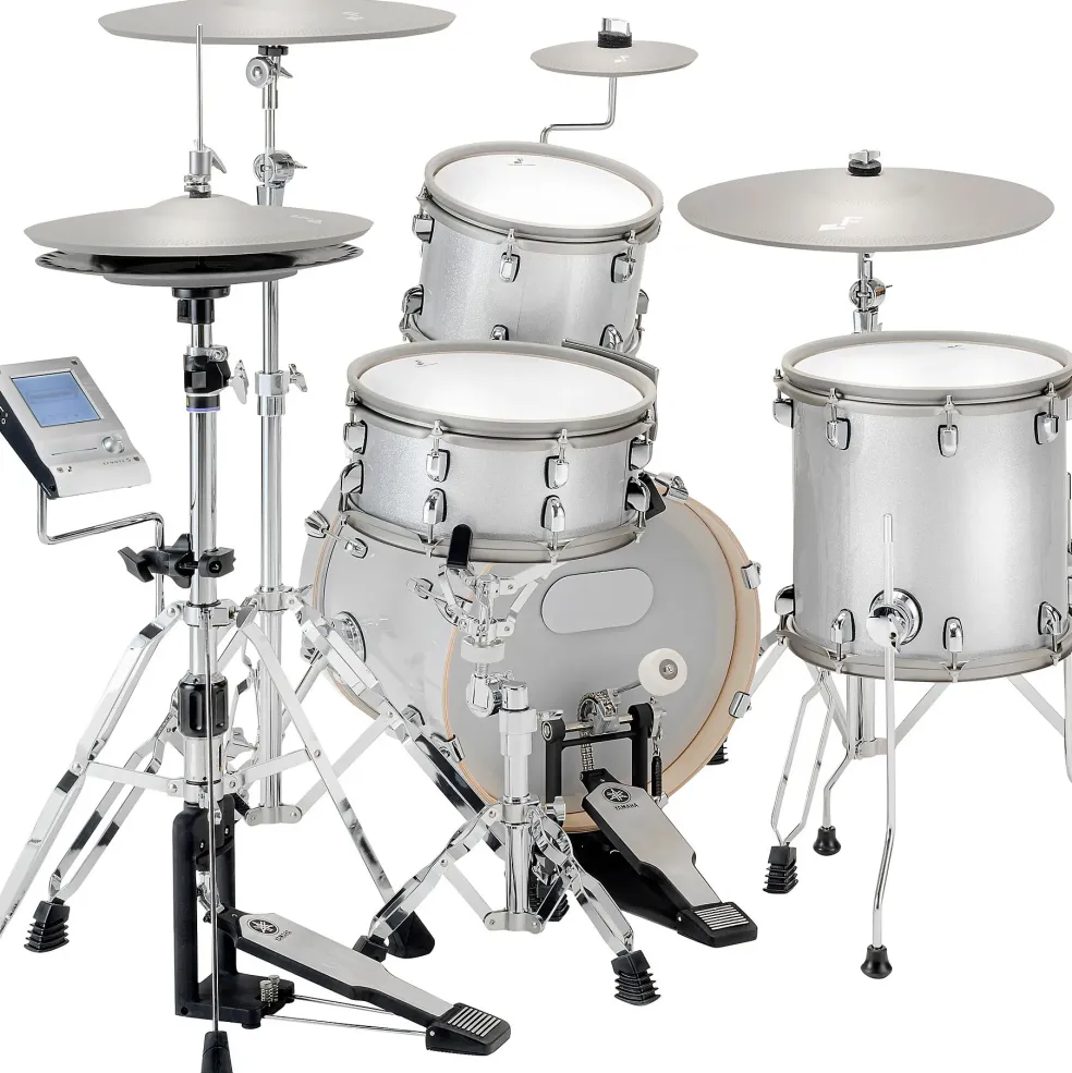 EFNOTE 5 Acoustic Designed Electronic Drum Set White Sparkle