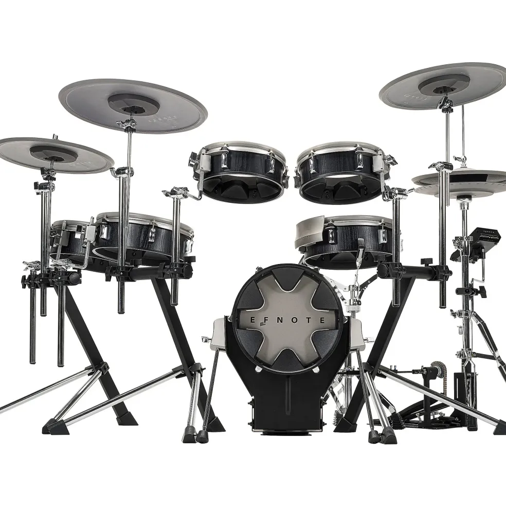 EFNOTE 3X Acoustic Designed Electronic Drum Set Black Oak Wrap