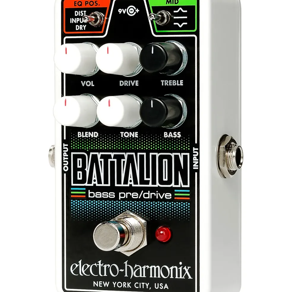 Electro-Harmonix Nano Battalion Bass Preamp & Overdrive Effects Pedal