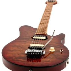 Ernie Ball Music Man Axis Quilt Top Electric Guitar Roasted Amber