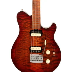 Ernie Ball Music Man Axis Super Sport Quilted Maple Top Electric Guitar Roasted Amber