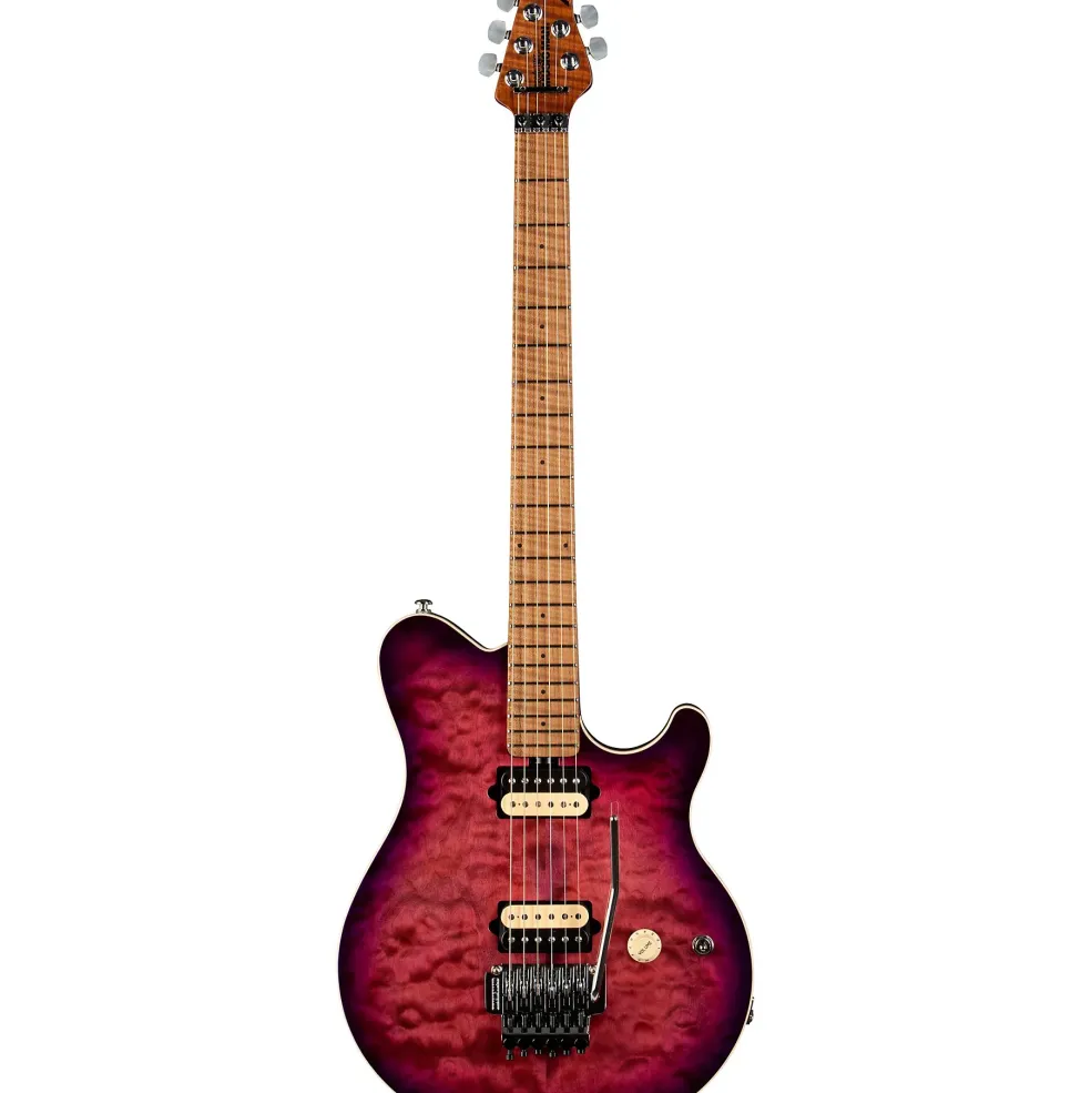 Ernie Ball Music Man Axis Quilt Top Electric Guitar Olallieberry