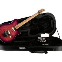 Ernie Ball Music Man Axis Quilt Top Electric Guitar Olallieberry