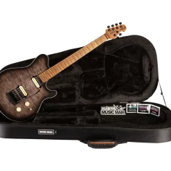 Ernie Ball Music Man Axis Super Sport Flame Top (satin) Electric Guitar Charcoal Cloud