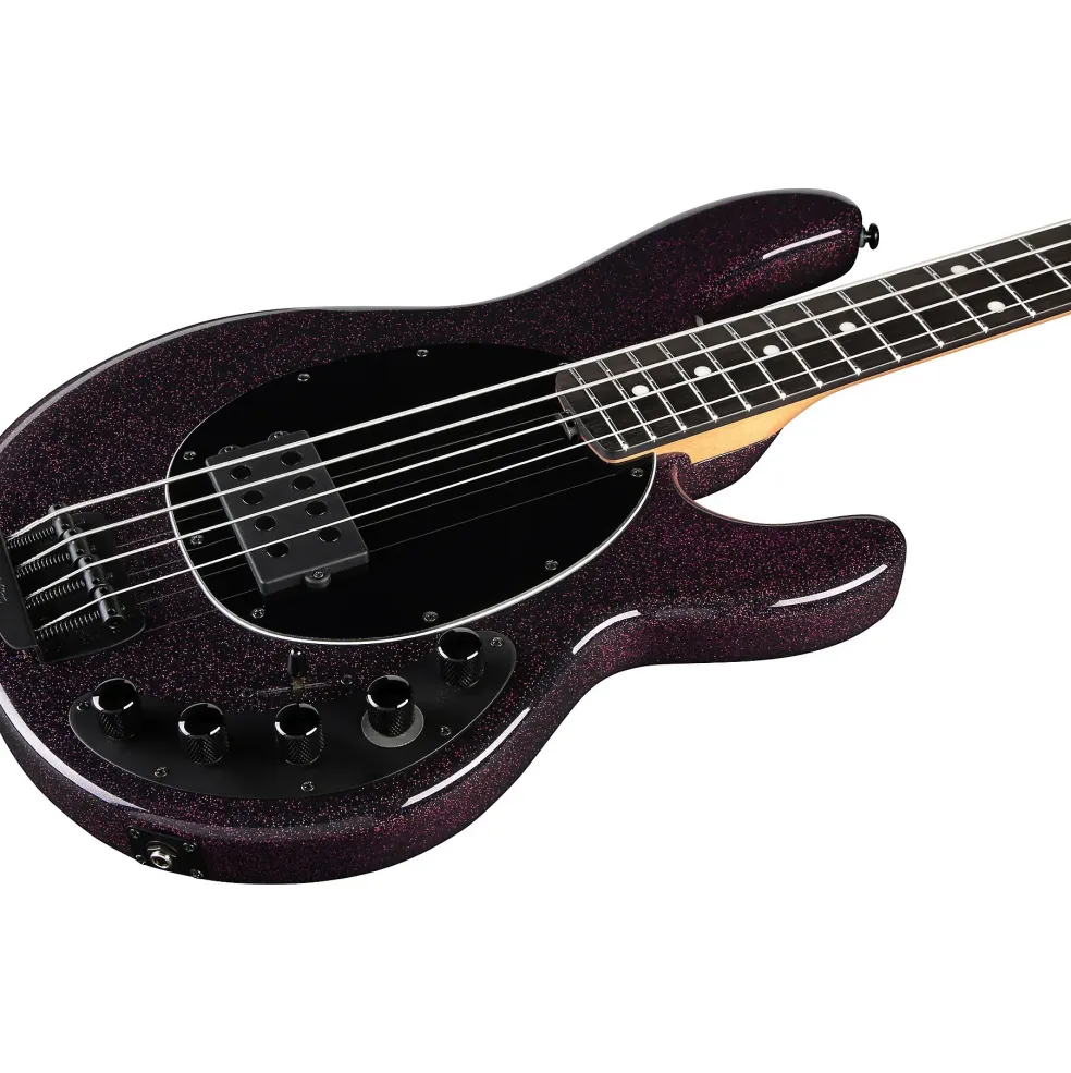 Ernie Ball Music Man DarkRay 4-String Electric Bass Guitar Dark Rainbow