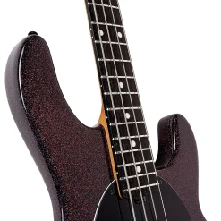 Ernie Ball Music Man DarkRay 4-String Electric Bass Guitar Dark Rainbow