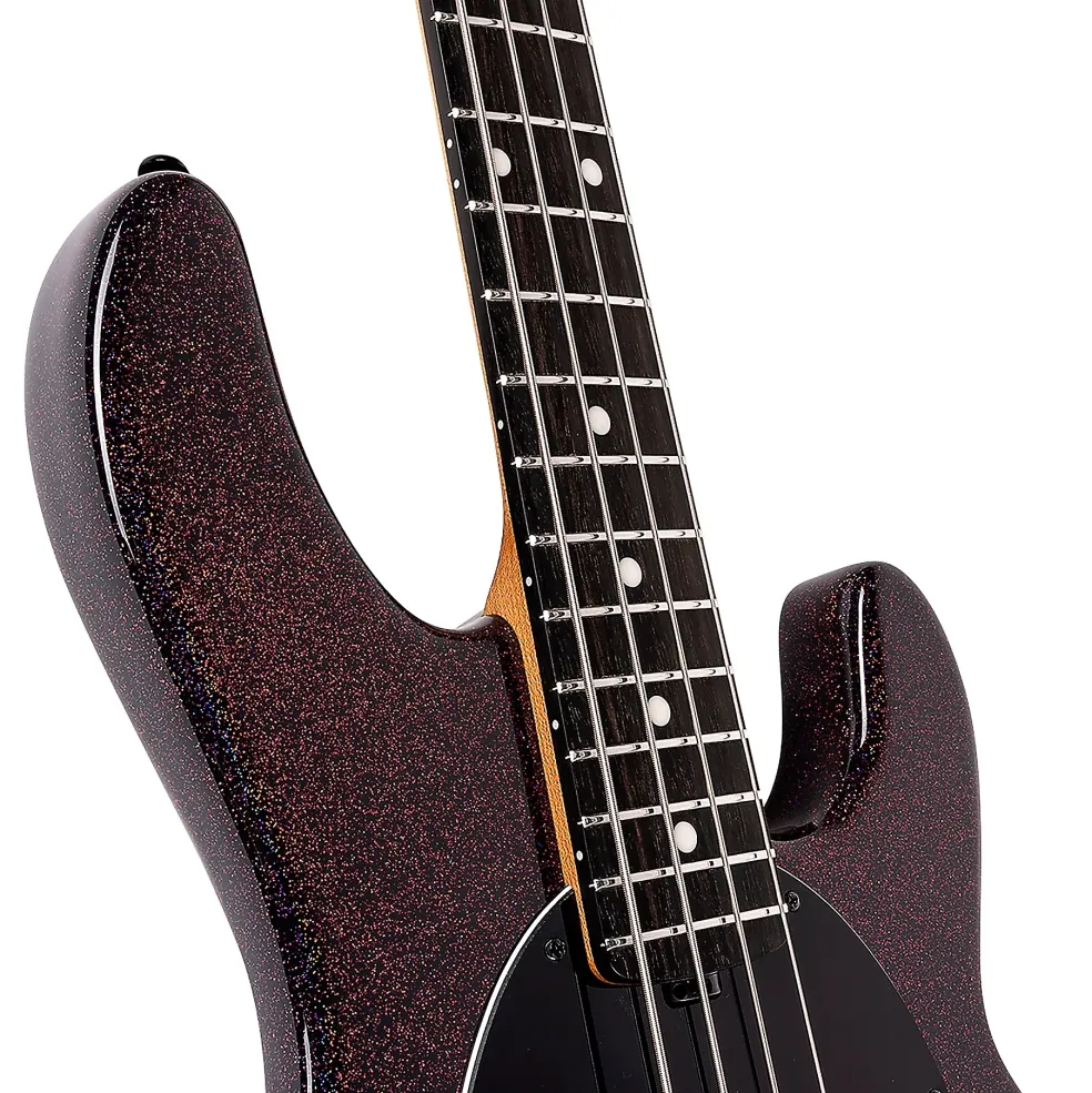 Ernie Ball Music Man DarkRay 4-String Electric Bass Guitar Dark Rainbow