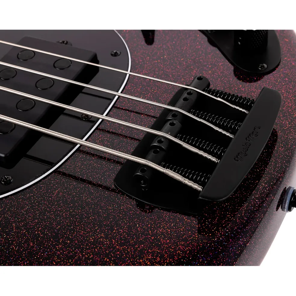 Ernie Ball Music Man DarkRay 4-String Electric Bass Guitar Dark Rainbow