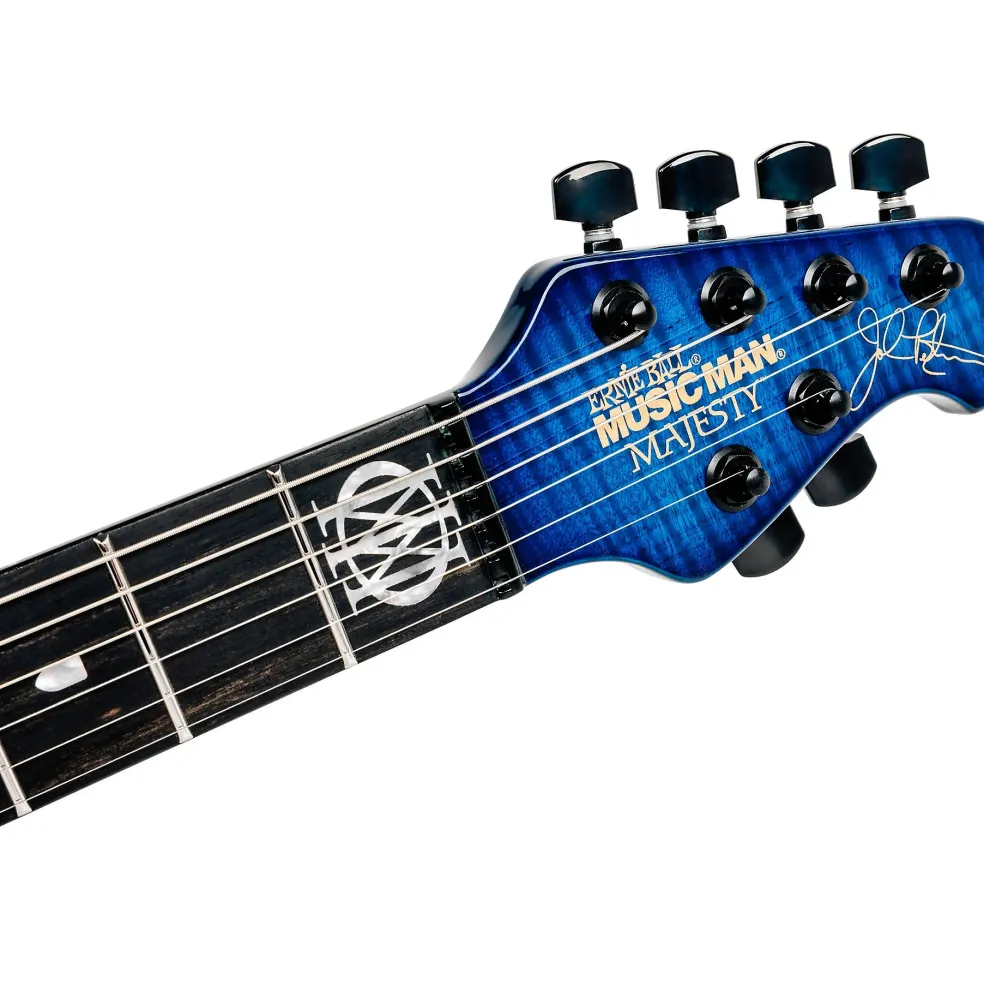 Ernie Ball Music Man John Petrucci BFR Majesty 6 Quilt Top Electric Guitar Blue Ink