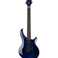 Ernie Ball Music Man John Petrucci BFR Majesty 6 Quilt Top Electric Guitar Blue Ink