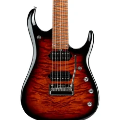 Ernie Ball Music Man JP15 7 7-String Quilted Maple Top Electric Guitar Tiger Eye