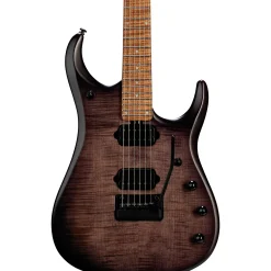 Ernie Ball Music Man JP15 Flamed Maple Top Electric Guitar Transparent Black