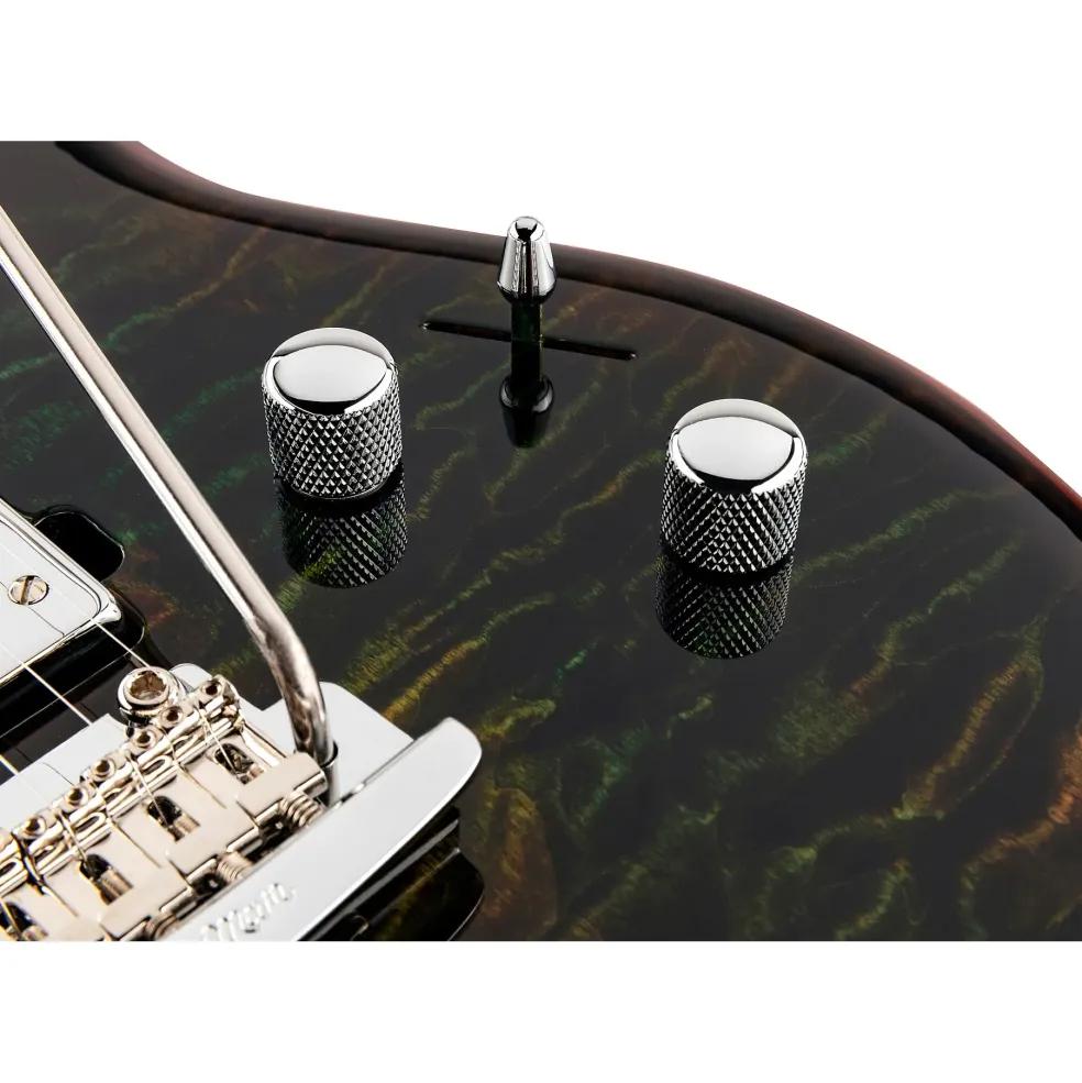 Ernie Ball Music Man Luke 3 HH Quilt Maple Top Rosewood Fingerboard Electric Guitar Luscious Green