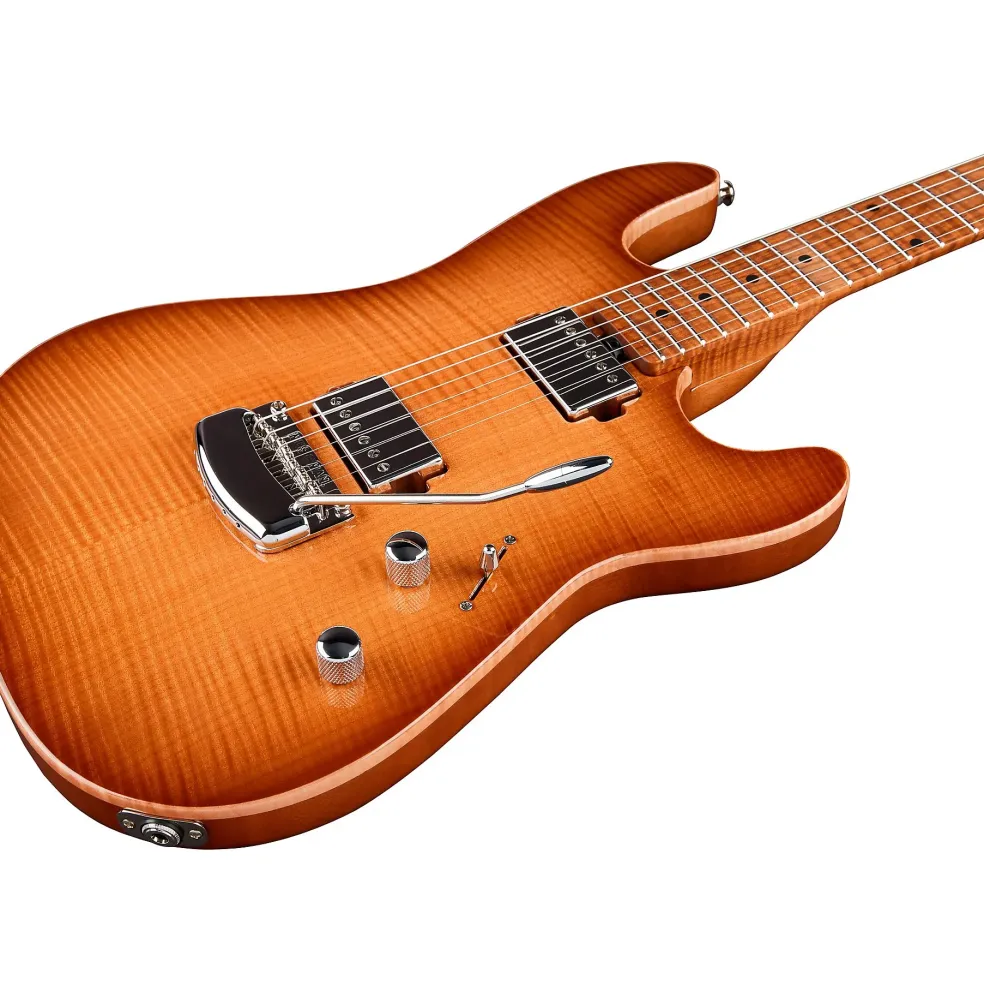Ernie Ball Music Man Sabre HH Maple Fingerboard Electric Guitar Honey Suckle