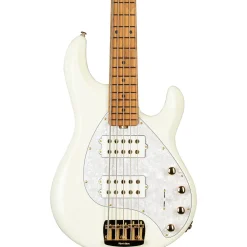 Ernie Ball Music Man StingRay5 Special HH 5-String Electric Bass Guitar Ivory White
