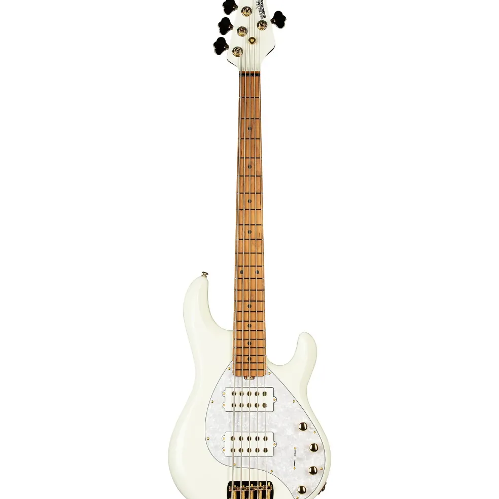 Ernie Ball Music Man StingRay5 Special HH 5-String Electric Bass Guitar Ivory White