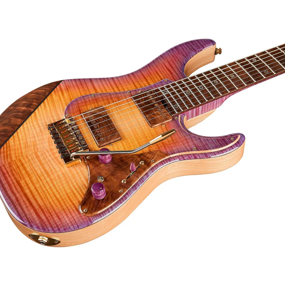 ESP Snapper CTM-7 Electric Guitar Purple Yellow Sunburst