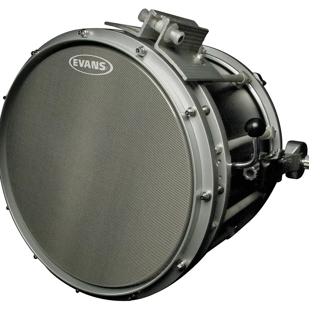Evans Hybrid Marching Snare Drum Batter Head Gray 14 in.