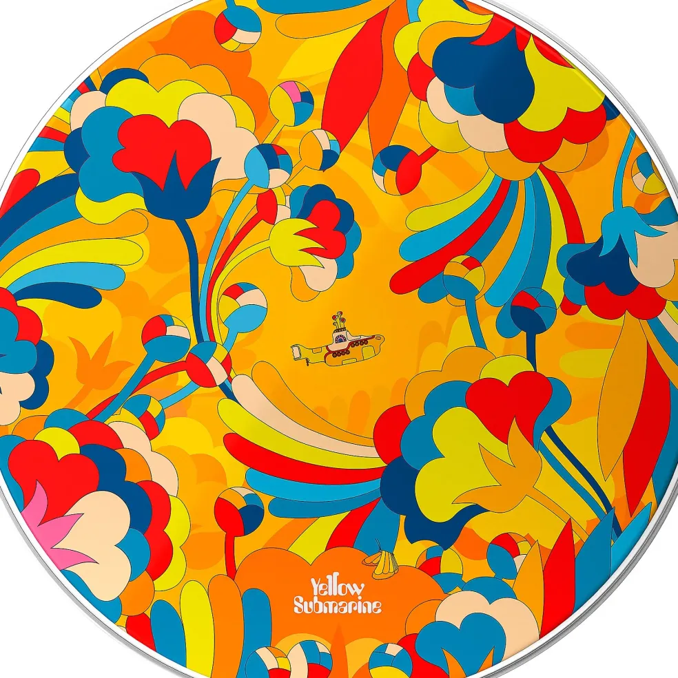 Evans Yellow Submarine Primrose Prairie Bass Drumhead 20 in.