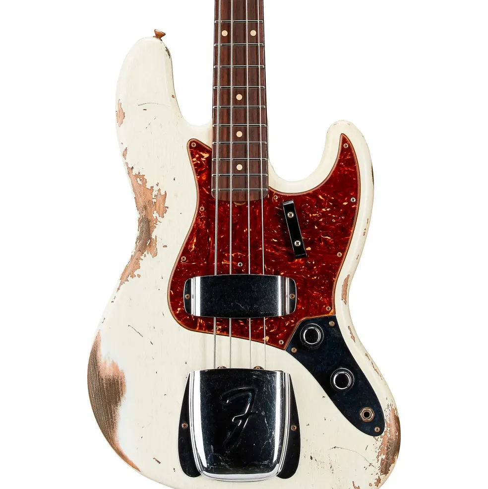 Fender Custom Shop 60 Jazz Bass Heavy Relic Aged Olympic White