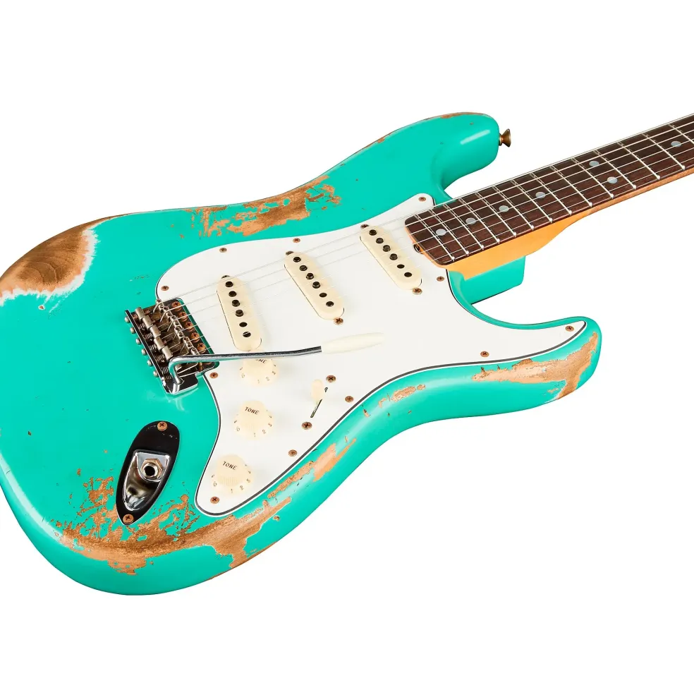 Fender Custom Shop 1967 Stratocaster Heavy Relic Electric Guitar Aged Sea Foam Green