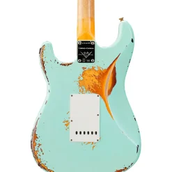 Fender Custom Shop 1967 Stratocaster Limited-Edition Heavy Relic Electric Guitar Aged Surf Green over 3-Color Sunburst