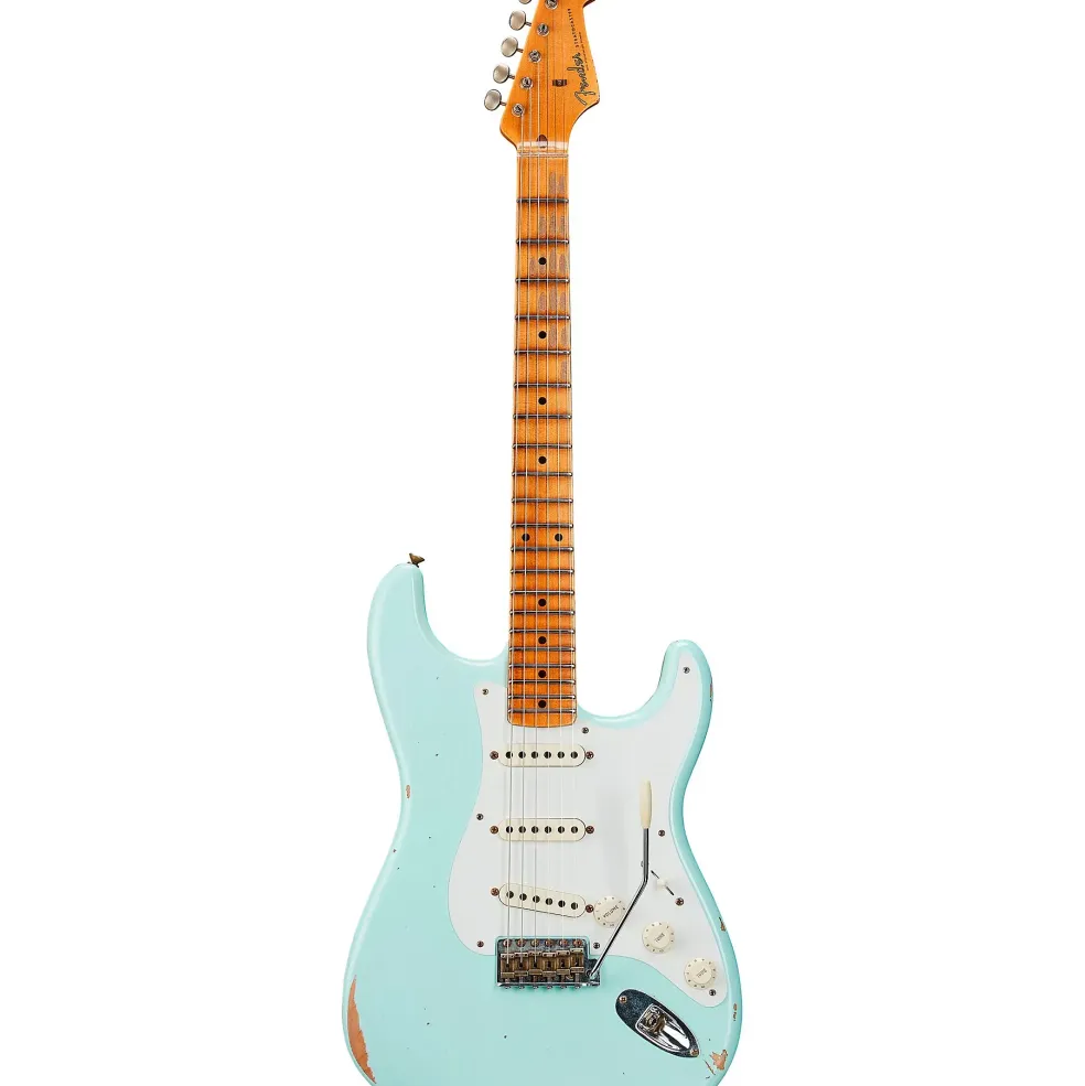 Fender Custom Shop '58 Stratocaster Relic Electric Guitar Super Faded Aged Surf Green