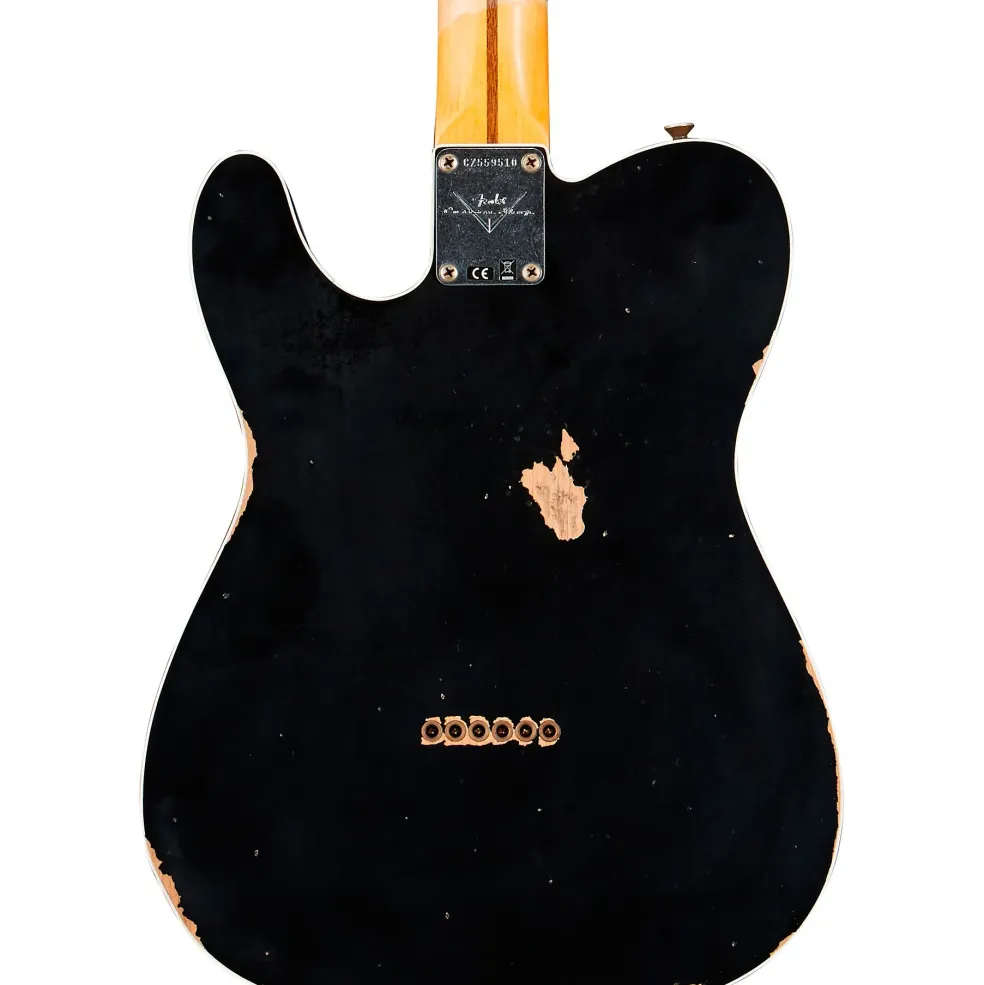 Fender Custom Shop '59 Telecaster Custom Relic Maple Electric Guitar Aged Black