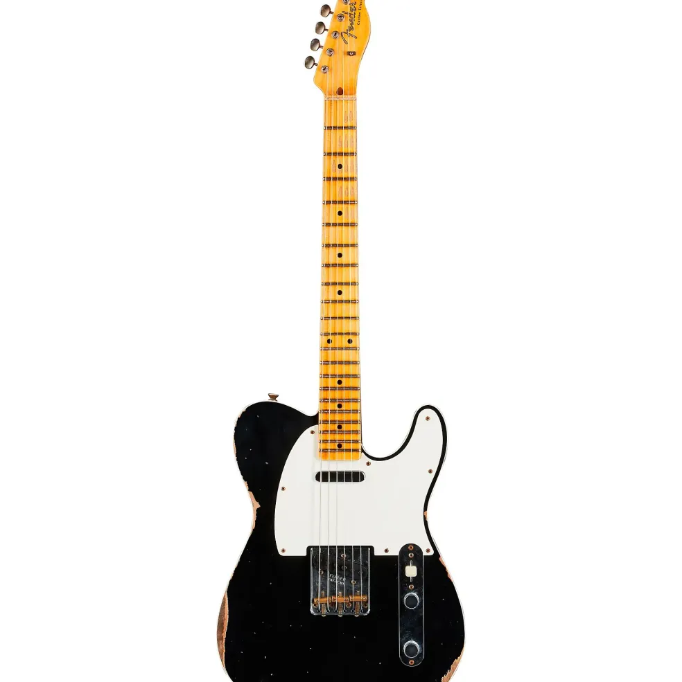 Fender Custom Shop '59 Telecaster Custom Relic Maple Electric Guitar Aged Black