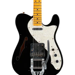Fender Custom Shop '68 Telecaster Thinline Journeyman Relic Electric Guitar Aged Black