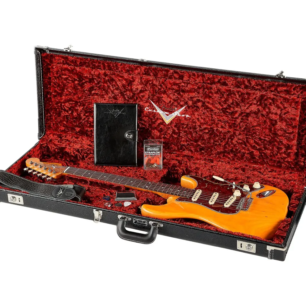 Fender Custom Shop American Custom Stratocaster Rosewood Fingerboard Electric Guitar Amber Natural
