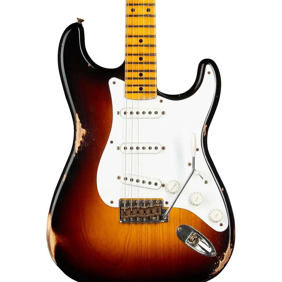 Fender Custom Shop Guitar Center Limited-Edition 70th Anniversary 1954 Stratocaster Relic Electric Guitar Wide Fade 2-Color Sunburst