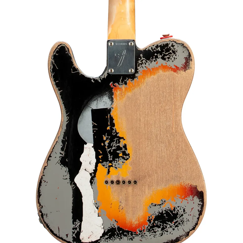 Fender Custom Shop Joe Strummer Telecaster Limited-Edition Electric Guitar Masterbuilt By Paul Waller Aged Black over 3-Color Sunburst