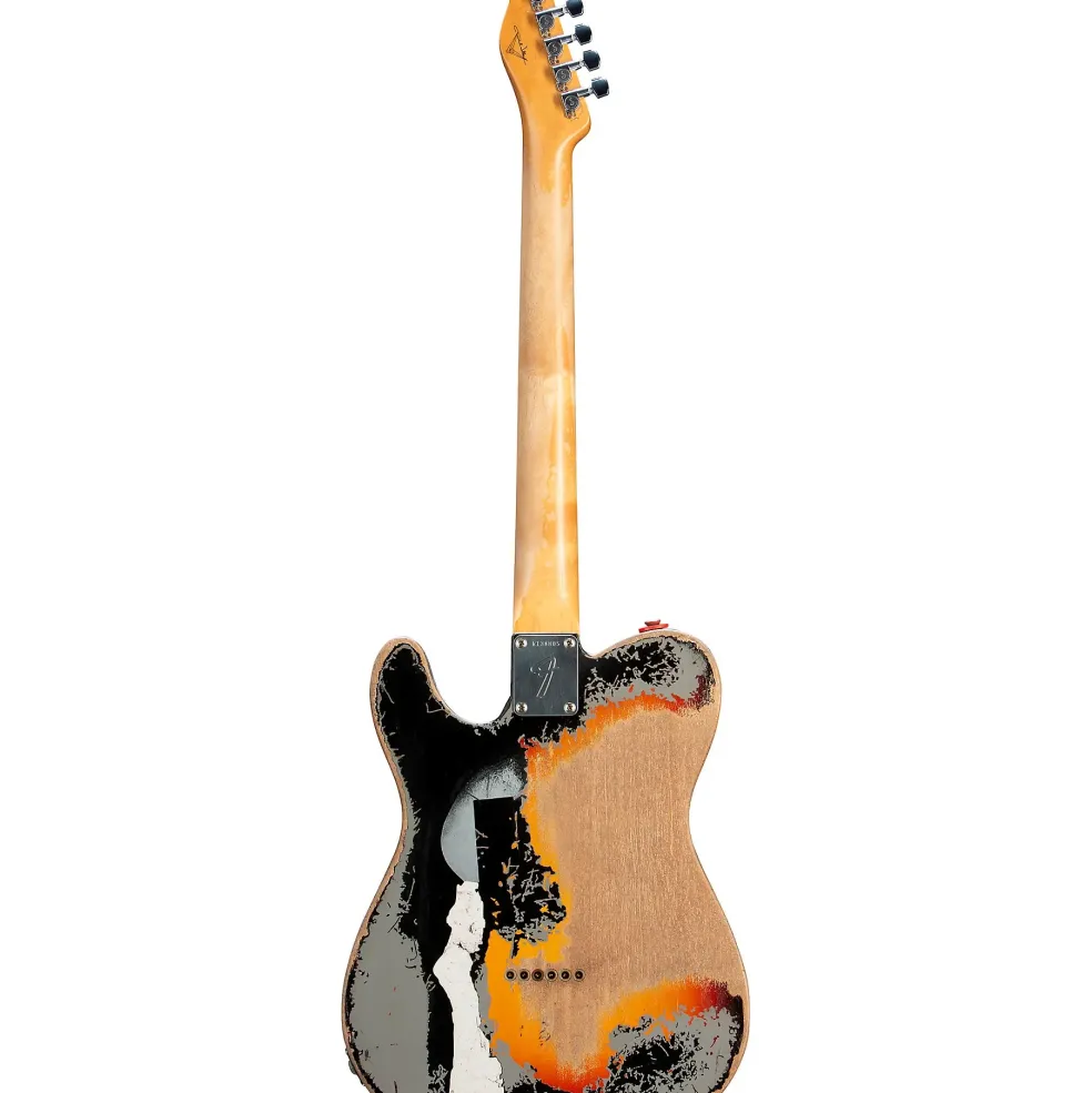 Fender Custom Shop Joe Strummer Telecaster Limited-Edition Electric Guitar Masterbuilt By Paul Waller Aged Black over 3-Color Sunburst