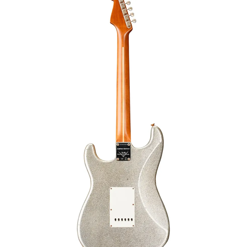 Fender Custom Shop Limited-Edition Platinum Anniversary '50s Stratocaster Journeyman Relic Electric Guitar Aged Silver Sparkle