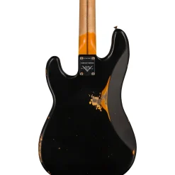 Fender Custom Shop Limited-Edition '58 Precision Bass Relic Aged Black over Chocolate 3-Color Sunburst