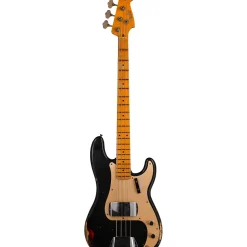 Fender Custom Shop Limited-Edition '58 Precision Bass Relic Aged Black over Chocolate 3-Color Sunburst