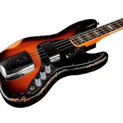 Fender Custom Shop Limited-Edition '58 Precision Bass Relic Aged Black over Chocolate 3-Color Sunburst