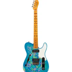 Fender Custom Shop Limited-Edition Dual P-90 Telecaster Relic Electric Guitar Blue Flower