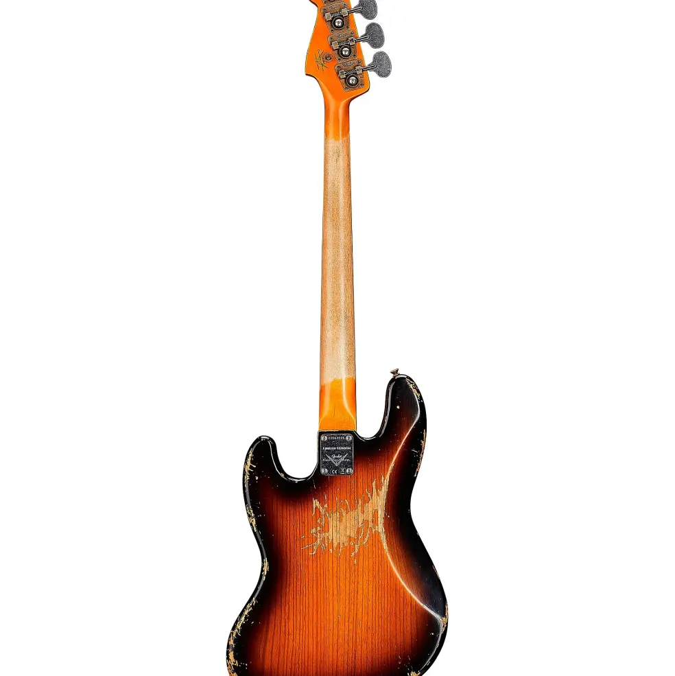 Fender Custom Shop Limited-Edition Custom Jazz Bass Heavy Relic Faded 3-Color Sunburst