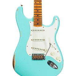 Fender Custom Shop Limited-Edition Fat '50s Stratocaster Relic Electric Guitar Super Faded Aged Seafoam Green