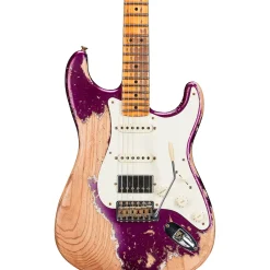 Fender Custom Shop Limited-Edition Nashville Ash-V '57 Stratocaster HSS Super Heavy Relic Electric Guitar Purple Metallic