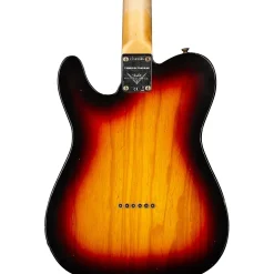 Fender Custom Shop Limited-Edition '70s Tele Thinline Journeyman Relic Electric Guitar Bleached 3-Color Sunburst