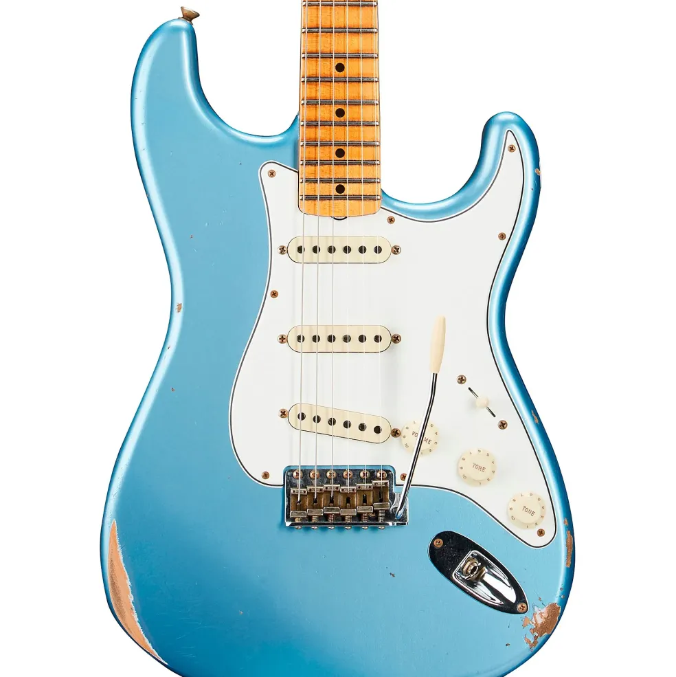 Fender Custom Shop Limited-Edition Tomatillo Stratocaster Special Relic Electric Guitar Super Faded Aged Lake Placid Blue