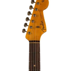 Fender Custom Shop Limited-Edition '62 Stratocaster Heavy Relic Electric Guitar Aged Olympic White over 3-Color Sunburst